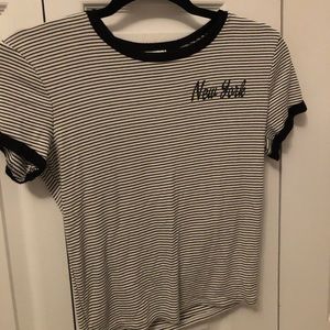 new york cropped t-shirt
